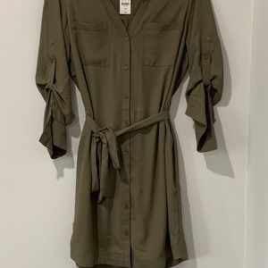 Express dress size Small olive green